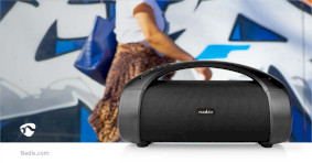 Bluetooth® Party Boombox | 6 hrs | 2.0 | 50 W | Media playback: AUX / USB |  IPX5 | Linkable | Carrying handle | Party lights | Black