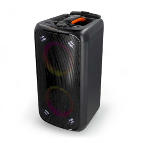 Bluetooth®-Party-Lautsprecher | max. Batteriespielzeit: 5 Std | 240 W | Tragegriff | Partylicht | Equalizer | Orange / Schwarz