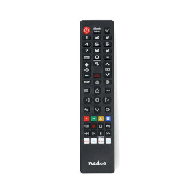 Náhradní dálkový ovladač | Vhodné pro: LG | Předprogramovaný | 1 Zařízení | Amazon Prime / Disney + Button / Rakuten TV Button / Tlačítko Netflix | Infračervený Přenos | Černá