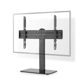 Fester TV-Ständer | 37 - 70 " | maximal unterstützes Bildschirmgewicht: 40 kg | Einstellbare voreingestellte Höhen | Gehärtetes Glas / Stahl | Schwarz