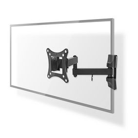 Full Motion TV Wall Mount | 13 - 27 " | Maximum supported screen weight: 15 kg | Tiltable | Rotatable | Minimum wall distance: 60 mm | Maximum wall distance: 350 mm | 3 Pivot point(s) | ABS / Steel | Black
