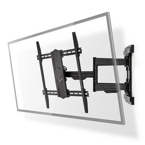 Fullt bevägligt TV väggfäste | 43-90 " | Maximal skärmvikt som stöds: 70 kg | Går att tilta | Roterbar | Minsta väggdistans: 70 mm | Maximalt väggavstånd: 800 mm | 3 Ledpunkt(er) | Stål | Svart