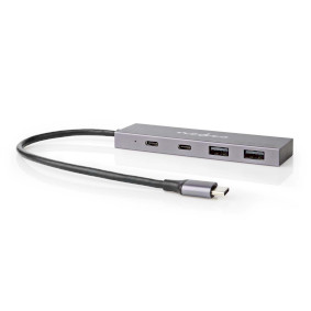 USB-Hub | 1x USB-C™ 3.2 Gen 2 Male | 2x USB-A 3.2 Gen 2 Female / 2x USB-C™ 3.2 Gen 2 Female | 4-Poorts poort(en) | USB 3.2 Gen 2 | USB Gevoed | 10 Gbps
