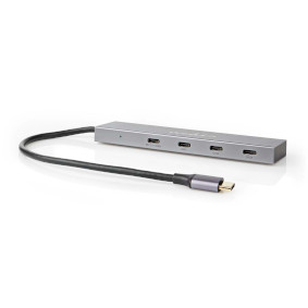 USB-hub | 1x USB-C™ 3.2 Gen 2 Male | USB-C™ 3.2 Gen 2 Female with PD 3.0 / 3x USB-C™ 3.2 Gen 2 Female | 4-Port port(s) | USB 3.2 Gen 2 | USB Drevet | 10 Gbps