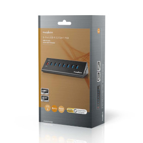 USB Hub, USB Micro-B Female, USB-A Female, 8 port(s), QC3.0 / USB 3.2  Gen 1, Mains Powered / USB Powered, 5 Gbps