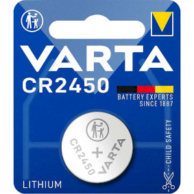 2 x Varta CR2450 Knopfzelle 1er Blister 3V Batterie Lithium 1er Blister 570mAh