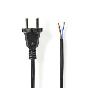 Støvsuger strømledning | 7.00 m | Type F (CEE 7/7) | 250 V | 16 A | Sort