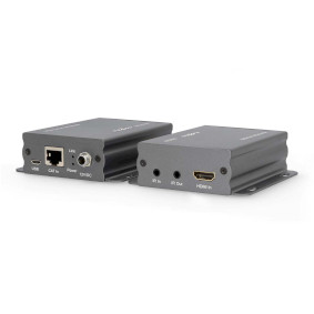 HDMI ™ Hosszabbító | Cat6-on keresztül | 50.0 m-ig | 4K@30Hz | 10.2 Gbps | IR visszatérő funkció | Fém | Antracit