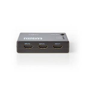 HDMI ™ Switch | 3-Port port(s) | 3x HDMI™ Ingång | 1x HDMI™ utgång | 1080p | 3.4 Gbps | ABS | Svart