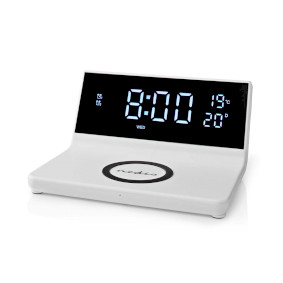 Alarm clock with wireless charging | Qi certified | 5 / 7.5 / 10 / 15 W | USB-A Male | 2 Alarm Times | Snooze function