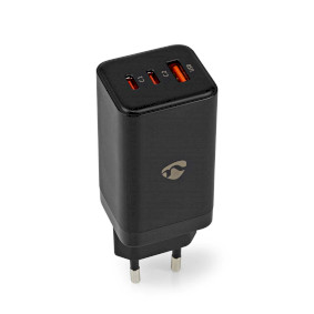 Wall Charger | Quick charge feature | PD3.0 18W / PD3.0 20W / PD3.0 27W / PD3.0 36W / PD3.0 45W / PD3.0 60W / QC3.0 | 3.0 / 3.25 A | Number of outputs: 3 | USB-A / 2x USB-C™ | 65 W | Automatic Voltage Selection