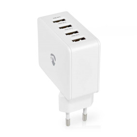 Wall Charger | Quick charge feature | 4x 2.4 A | Number of outputs: 4 | 4x USB-A | No Cable Included | Single Voltage Output