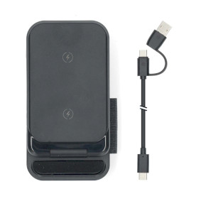 CCHAQ15W110BK - Caricabatterie wireless per auto, Certificato Qi, 7.5 /  10 / 15 W, 1.5 / 1.67 / 2 A