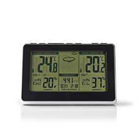 Estación meteorológica | Interior y exterior | Incluye sensor de clima inalámbrico | Pronóstico del tiempo | Pantalla de tiempo | Display LCD | Función de despertador