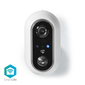 SmartLife Outdoor Camera | Wi-Fi | Full HD 1080p | IP65 | Max. battery life: 4 months | Cloud Storage (optional) / microSD (not included) | 5 V DC | With motion sensor | Night vision | White