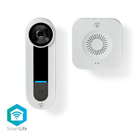 SmartLife Videó kaputelefon | Wi-Fi | Hálózati Áramellátás | 1536x1536 | Felhőalapú Tárolás (opcionális) / microSD (nem tartozék) / Onvif | IP65 | Mozgásérzékelővel | Fehér