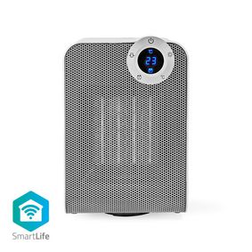 SmartLife Keramisk PTC Varmeblæser | Wi-Fi | 1800 W | 3 Varmeindstillinger | Svingning | Display | 15 - 35 °C | Android™ / IOS | Hvid