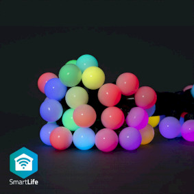 SmartLife Dekorativní LED | Party Lights | Wi-Fi | RGB | 48 LED's | 10.8 m | Android™ / IOS | Průměr žárovky: 30 mm
