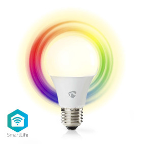 SmartLife Vollfärbige LED-Lampe | WLAN | E27 | 806 lm | 9 W | RGB / Warm to Cool White | 2700 - 6500 K | Android™ / IOS | Birne