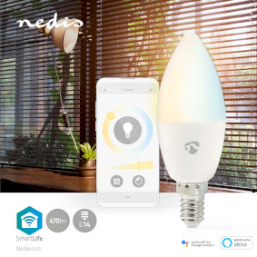 SmartLife LED Bulb, Wi-Fi, E14, 470 lm, 4.9 W