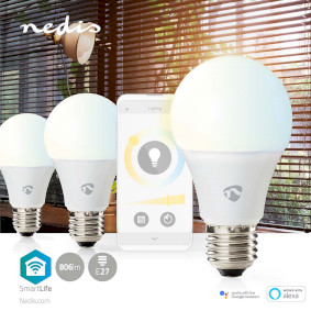 SmartLife LED Bulb, Wi-Fi, E27, 806 lm, 9 W, Warm to Cool White, 2700  - 6500 K, Android™ / IOS, Bulb