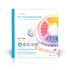 Nedis WIFILN51CRGB-Ruban LED RGB à intensité variable SmartLife 6m 32W/230V  Wi-Fi IP65+ Télécommande