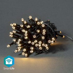 SmartLife Dekorativ LED | Sträng | Wi-Fi | Varm Vit | 50 LED's | 5.00 m | Android™ / IOS