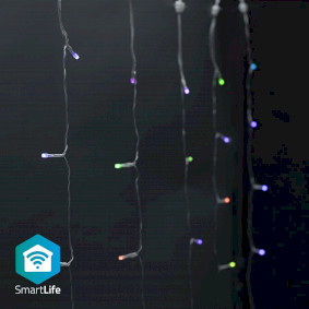 SmartLife Karácsonyi Fények | Függöny | Wi-Fi | RGB | 180 db. LED | 3 m | Android™ / IOS