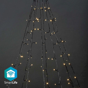 SmartLife Dekorativ LED | Træ | Wi-Fi | Varm Hvid | 200 LED's | 10 x 2 m | Android™ / IOS