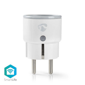 SmartLife Smart Plug | Wi-Fi | Efektmåler | 2500 W | Jordet kontakt / Type F (CEE 7/7) | -10 - 40 °C | Android™ / IOS | Hvit