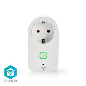 SmartLife Smart Stekker | Wi-Fi | Energiemeter | 3680 W | Randaarde stekker / Type F (CEE 7/7) | -20 - 50 °C | Android™ / IOS | Wit