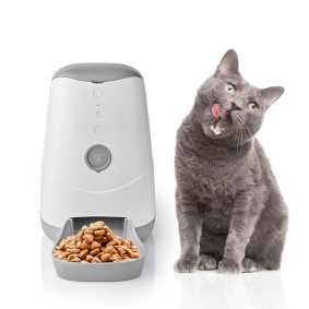 SmartLife Distributore di cibo per animali, Alimentatore automatico per  cani e gatti, Wi-Fi, 3.7 l