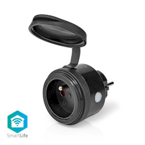 Prise intelligente SmartLife | Wi-Fi | IP44 | 3680 W | France / Type E (CEE 7/6) | -5 - 40 °C | Android™ / IOS | Noir