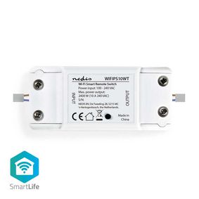 SmartLife Schakelaar | Wi-Fi | 2400 W | Kroonsteentjes | App beschikbaar voor: Android™ / IOS | 9 x 4 x 2.5 cm