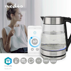 collity 1.7l black smart kettle wifi