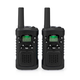 Walkie-Talkie Set | 2 Handsets | Up to 6 km | Frequency channels: 8 | PTT / VOX | up to 3 Hours | Headphone output | 2 Headsets | Black