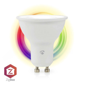 SmartLife Fullfarge LED-Pære | Zigbee 3.0 | GU10 | 345 lm | 4.7 W | RGB / Varm til avkjølt hvitt | 2200 - 6500 K | Android™ / IOS | Spot | 1 stk.
