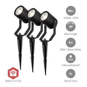 Lampe d'extérieur Smartlife | 3 x 90 lm | Zigbee 3.0 | 3 x 3 W | RGB | 2700 K | Aluminium | Android™ / IOS