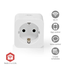 SmartLife Smart Plug | Zigbee 3.0 | IP21 | Efektmåler | 3680 W | Hybrid (CEE 7/7) | 0 - 55 °C | Android™ / IOS | Hvit | 1 stk.