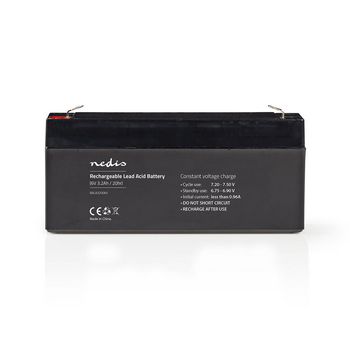 Batteria piombo-acido ricaricabile da 6 V | 3200 mAh | 134 x 35 x 61 mm