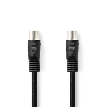  DIN audio cable | 5-pin DIN male cable - 5-pin DIN male cable | 1.0 m | Black 
