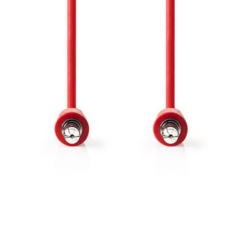  Stereo Audio Cable | 3.5mm Male - 3.5mm Male | 1.0m | Red 
