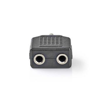 Stereo Audio Adapter | 3.5mm Male - 2x 3.5mm Female | 10pcs | Black