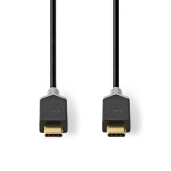 Cavo USB 2.0 | Tipo C maschio - Tipo C maschio | 1.0 m | Antracite
