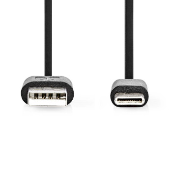 Cavo USB 2.0 | Tipo C maschio - A maschio | 0.1 m | Nero