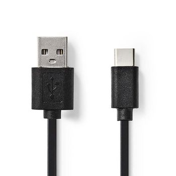Cavo USB 2.0 | Tipo C maschio - A maschio | 0.1 m | Nero