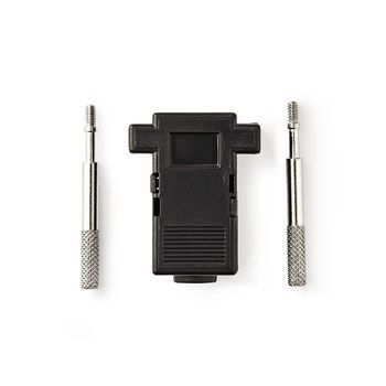 D-Sub Connector Cap |  Suitable for D-Sub 9 Pin |  Black