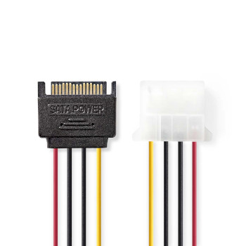  Internal power cable | SATA 15 pin male - Molex female | 0.15 m | Different 