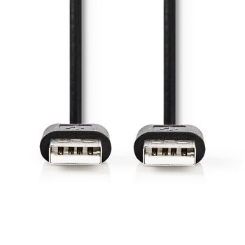 USB 2.0 cable | A male - A male | 3.00 m | Black