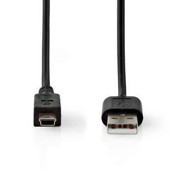  USB 2.0 Cable | A Male - 5 Pin Mini Male | 3.0 m | Nero 